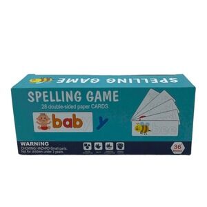 Spelling Game 28‎ Double Sided Paper Cards Educational Toy for Kids